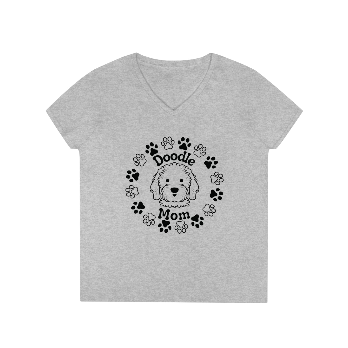 Doodle Mom V-Neck T-Shirt