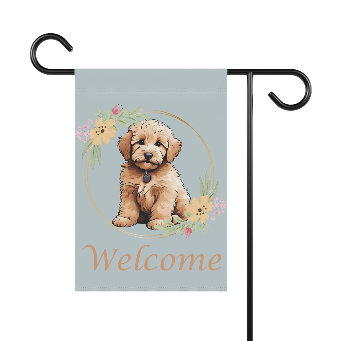 Welcome Doodle Flag - Floral