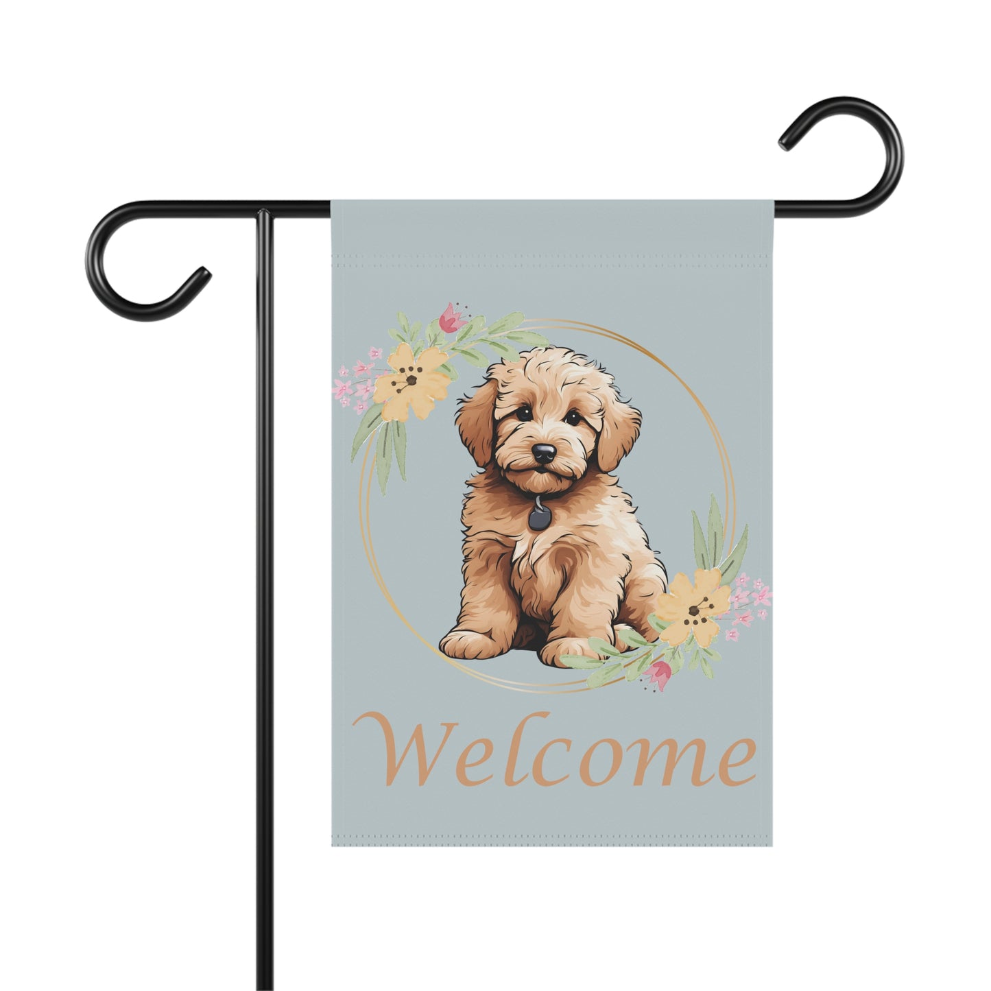 Welcome Doodle Flag - Floral