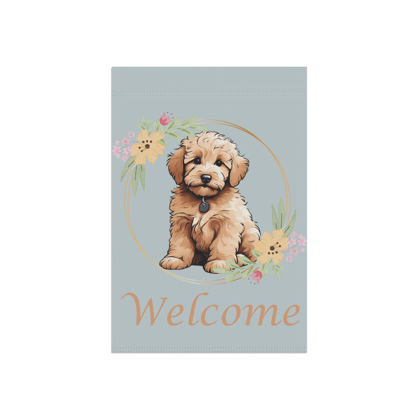 Welcome Doodle Flag - Floral