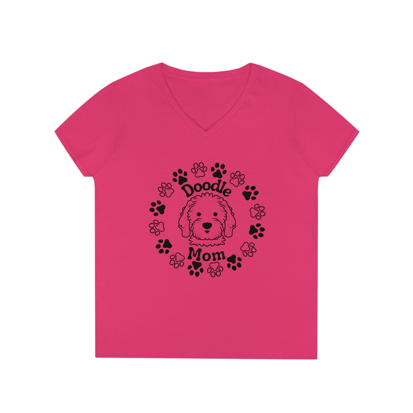 Doodle Mom V-Neck T-Shirt