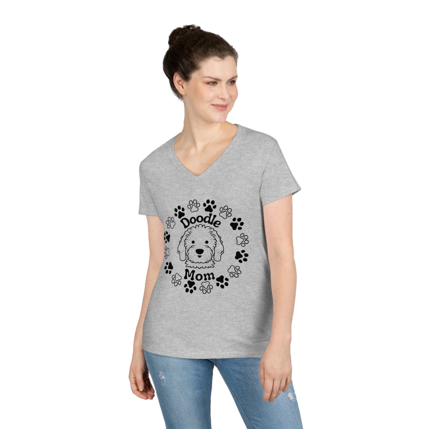 Doodle Mom V-Neck T-Shirt