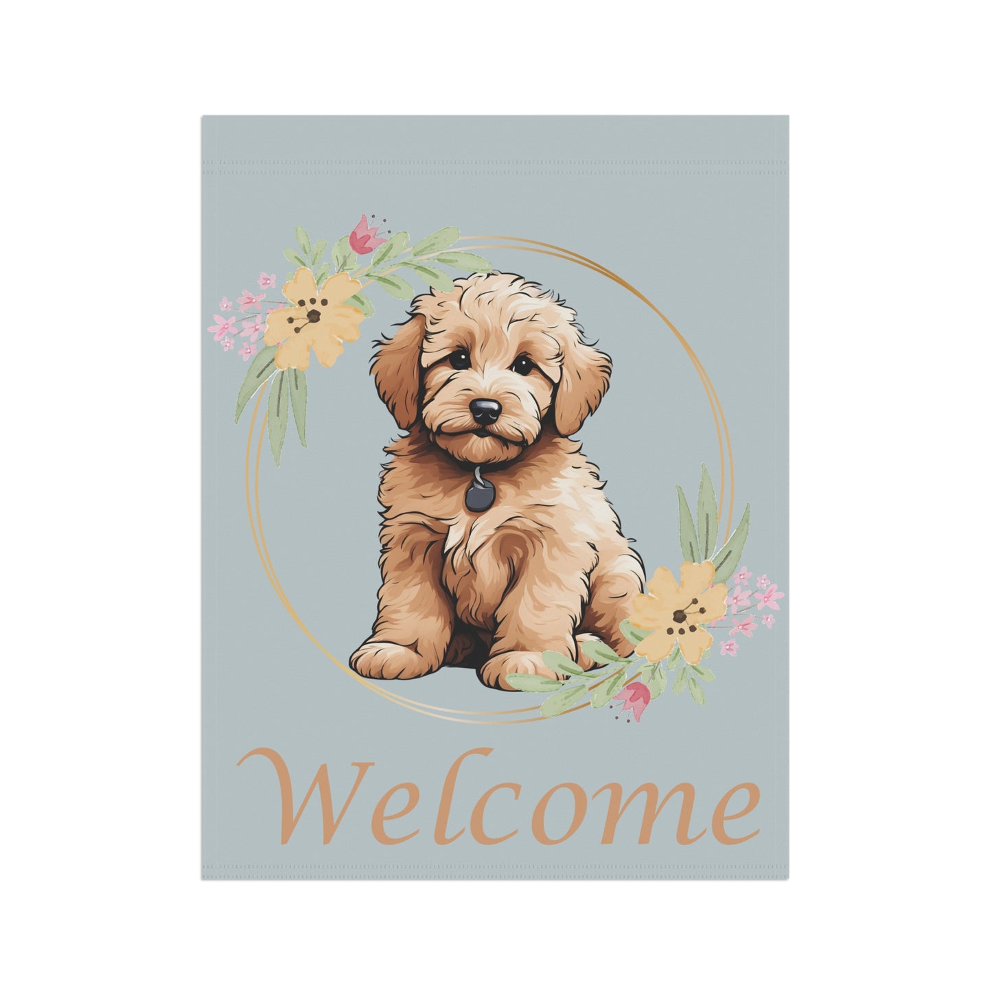 Welcome Doodle Flag - Floral