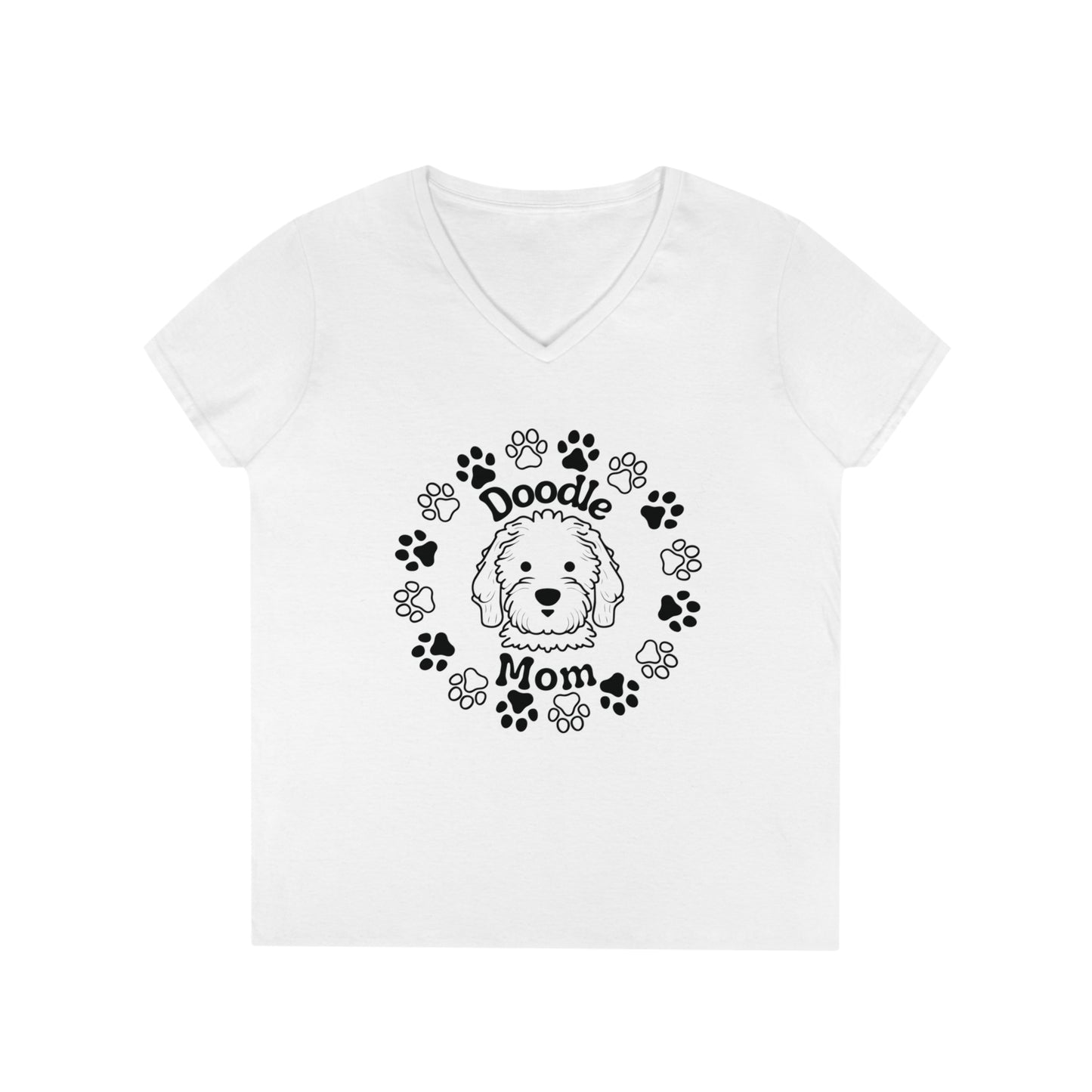 Doodle Mom V-Neck T-Shirt