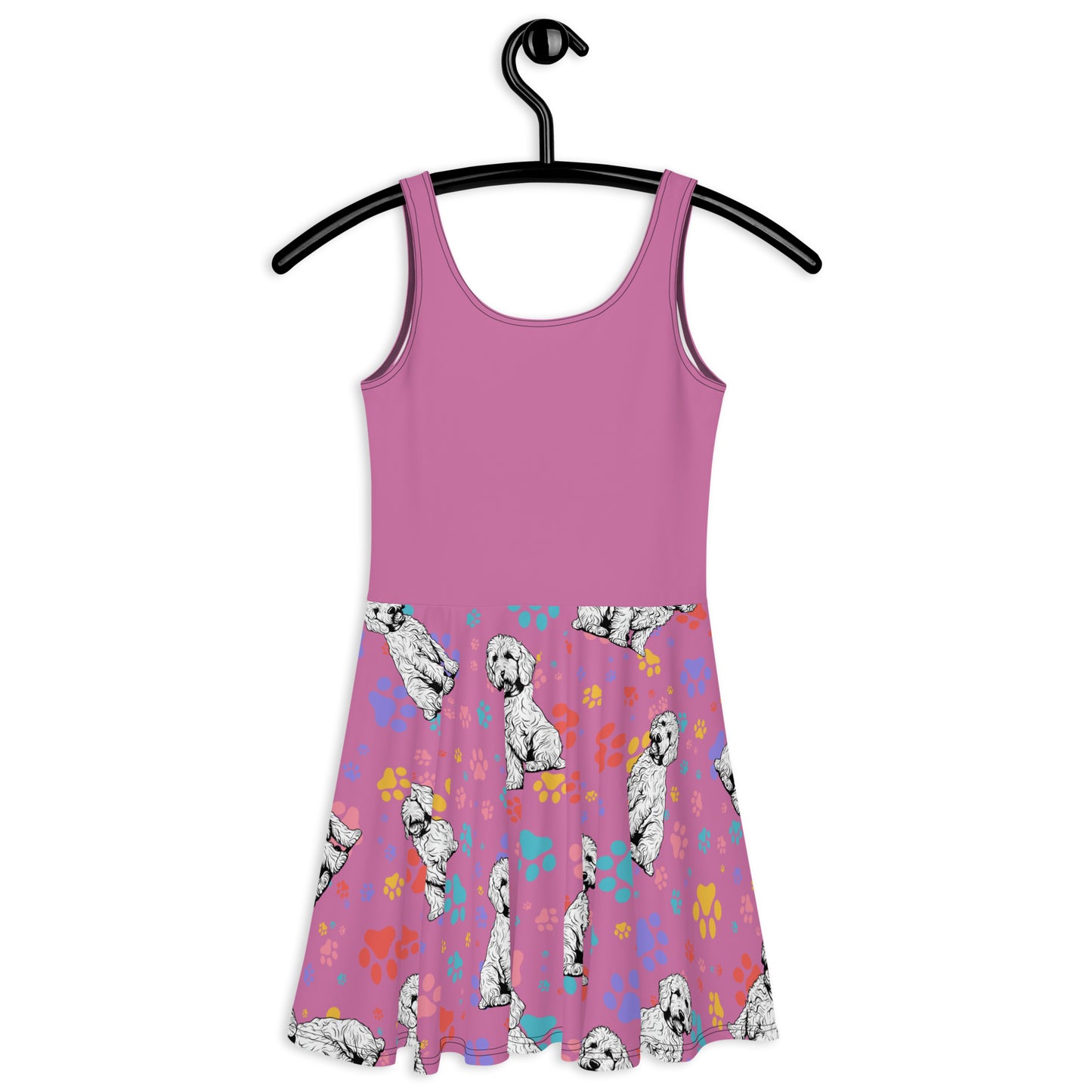 Doodle Dress Pink Skater Dress