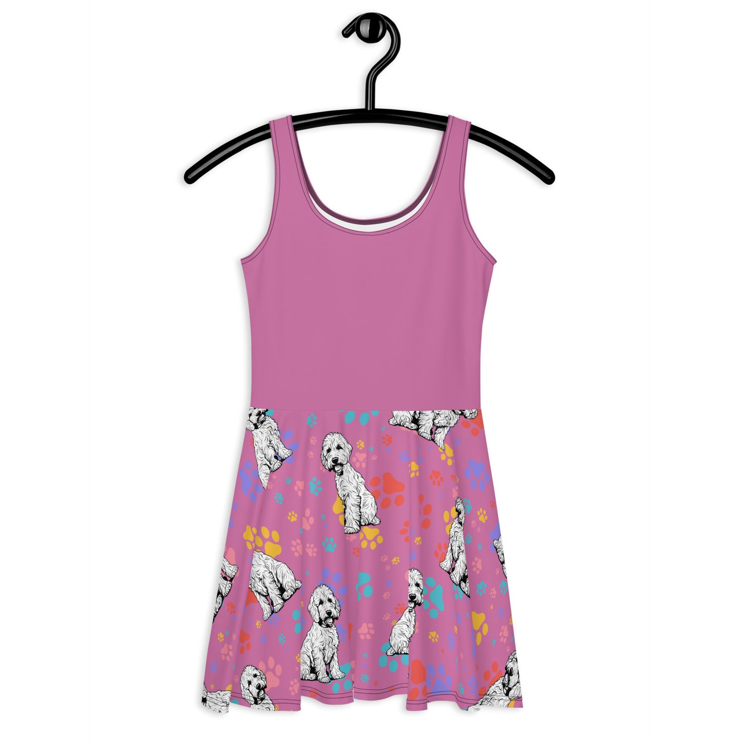 Doodle Dress Pink Skater Dress